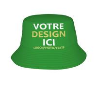 Fyralune Bob personnalisé Chapeau de Pêche Personnalisable pour Été et Aventure chapeaus bob - Ajoutez Un Design Unique Chapeau- Homme Soleil - Cadeau Drôle pour Vacances et Plein Air