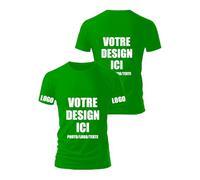 Fyralune Tee Shirt Personnalisable Homme Femme,Tee-Shirt personnalisé pour Couples,Ajoutez Votre Photo/Texte à Votre,Tshirt à l’Avant, à l’arrière et sur Les Manches