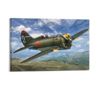 FYRCO Poster sur toile décorative de la Seconde Guerre mondiale - Motif avion de combat soviétique 1-16 - 20 x 30 cm