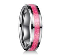 Fyrddyn Alliance pour homme 6 mm 8 mm avec opale de feu incrustée - Convient pour homme et femme - Convient pour les tenues quotidiennes - Accessoire de fête d'anniversaire de mariage - Bagues de