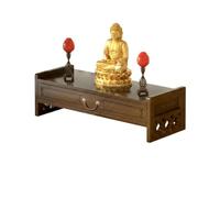 FYRDTNG Armoire, table d'autel, armoire à , encens, planche de bouddha, mandir (couleur noyer A, 42 cm)