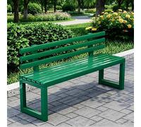 FYRDTNG Banc de Jardin Banc Public, Banc Extérieur en Acier Galvanisé, Robuste et Résistant aux Intempéries, Idéal pour Patio, Parc, Balcon & Espaces Publics, Coloré(Green+backrest,200cm/78.7in)