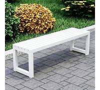 FYRDTNG Banc de Jardin Banc Public, Banc Extérieur en Acier Galvanisé, Robuste et Résistant aux Intempéries, Idéal pour Patio, Parc, Balcon & Espaces Publics, Coloré(White,100cm/39.4in)