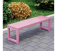 FYRDTNG Banc de Jardin Banc Public, Banc Extérieur en Acier Galvanisé, Robuste et Résistant aux Intempéries, Idéal pour Patio, Parc, Balcon & Espaces Publics, Coloré(Pink,220cm/86.6in)