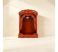 FYRDTNG Base murale pour statue de Bouddha, autel bouddhiste mural en bois massif avec étagère amovible, convient pour les salons, autels domestiques et temples (Huanghuali, 58 x 76 cm)