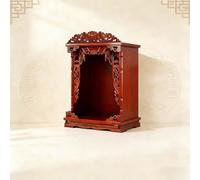 FYRDTNG Statue de Bouddha murale en bois massif avec planche de rangement extractible, ou salons, sanctuaires et temples (séquoia, 34 x 40 cm)