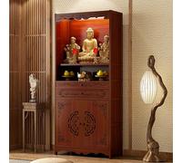 FYRDTNG Table d'autel de méditation, table d'autel de sanctuaire personnel, armoire d'autel de prière bouddhiste avec fonction de rangement, table d'autel de méditation en bambou (70 cm/27,5")