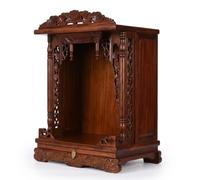 FYRDTNG Wooden Buddhist Shrine Cabinet with Pull-Out Shelf, Carved Altar | Carved Wooden Buddhist Shrine, Pull-Out Shelf, Spacious Altar for Home, Temple & Meditation Room(B,70CM/27.56IN)