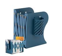 Fyrdyn Bibliothèque pour bureau | Petite bibliothèque télescopique | Organiseur de bureau, organisateur de rangement en métal, bibliothèque de bureau avec porte-stylo pour la maison et le bureau