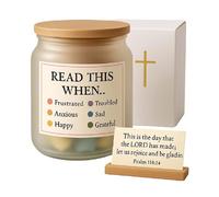 Fyrdyn Bocal de Prières - Récipient de Citations Bibliques,Corbeille Inspirante Avec Prières Et Écritures Saintes Pour Matin Cadeau Maison Bureau Pâques Baptême Chrétien Pasteur Marraine Chevet Homme
