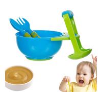 Fyrdyn Bol à Écraser - Avec Fourchette et Cuillère Manche Épaissi Antidérapant Portable pour Écraser | Bol Broyeur pour Bébé Écrase-Pommes de Terre - Pour Légumes Fruits Poisson Poulet Pomme De