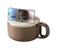 Fyrdyn Bol à nouilles instantanées,avec couvercle, grande capacité 1200 ml, drainage portable - grande capacité 1.2 L | Maison Bureau Studio Voyage Train