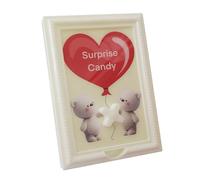 Fyrdyn Cadre Distributeur de Bonbons - Décoration Noël Cœur Maison avec Bouton | Cadre à Snacks Machine à Boules de Gomme sur Pied - Pour Noix Dessert Chocolat Snack Fête Anniversaire Cheminée Table