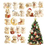 Fyrdyn Calendrier De Compte À Rebours De Noël - 2D Pendentif En Acrylique 24 Jours,Pendentif Compte-Rebours Thème Chiot Pour Fêtes,Pour Intérieur Chambre Adultes Amateurs D'Animaux