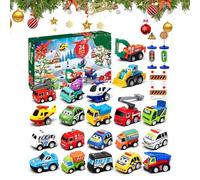 Fyrdyn Calendrier De L'Avent,24 Jours Jouets De L Avent 2025 | Boîte de Calendrier de Noël avec Voitures de Course - Pour Filles Salon Salle De Classe Maternelle Vacances Anniversaire