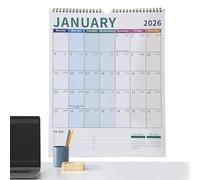 Fyrdyn Calendrier mural 2026-2027 sur 18 mois, calendrier mensuel | Fournitures de planification de la date pour étudiants, enseignants, pigistes, consultants, maison, salle de classe, étude, chambre
