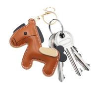Fyrdyn Cheval Cuir Mini Breloque Animal En Cuir PU | Pendentif pochette petit cheval Accessoire charmant pour sac à dos et à main, fourre-tout, bagage, valise, rétroviseur