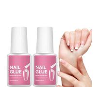 Fyrdyn Colle Pour Ongles Pressés | Colle Pour Faux Ongles - 2 Pièces Sans Lampe UV Adhésif pour Faux Idéal Passionnées de Beauté Femmes Mères Filles Voyage