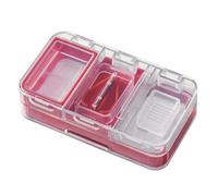 Fyrdyn Coupe-Comprimé Portatif - Coupe-Médicament Double Couche - Boîte à Pilules Quotidienne avec Coupeur pour Adulte Enfant Infirmier - Pour Maison Voyage Hôpital École Camping Travail Infirmiers