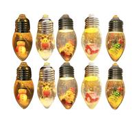 Fyrdyn Guirlande Lumineuse pour Arbre De Noël Fonctionnant sur Piles,Luminaire Féerique avec Bulbes Globe Neigeux | Décoration Vintage pour Fête Mariage Intérieur Extérieur Fenêtre Jardin Clôture