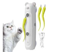 Fyrdyn Jouet Interactif pour Chat,Capteur Intelligent Fournitures D'Entraînement Électriques pour Chaton | Jouet Exercice Félin avec Plumes - pour Jeu Quotidien dans Salon Chambre Exercice Anti-Ennui