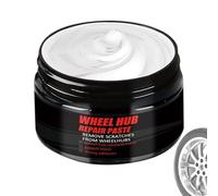 Fyrdyn Kit Réparation Jantes | Pâte Nettoyante et Polisseuse pour Pneus et Moyeux 50g - AVEC ÉPONGE ÉLIMINATEUR DE MARQUES CIRCULAIRES - Usage Marine Camping-Cars et Utilitaires