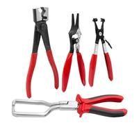 Fyrdyn Outil de Démontage de Collier de Serrage - 4 Pièces Ensemble Robuste à Longue Portée,Outil de Déconnexion de Tuyau d'Eau Auto - Pour Le Système De Refroidissement Du Radiateur Et Du Chauffage