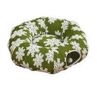 Fyrdyn Panier De Noël pour Chat avec Tunnel,Nid en Forme De Donut pour Chat - Tapis Tunnel en Peluche pour Chaton,pour Maison Chambre À Coucher Salon Exercice Hiver Sommeil Balcon Enrichissement