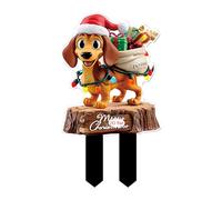 Fyrdyn Piquets de Décoration de Noël pour Extérieur | Décorations Extérieures Enseignes de Jardin | Fournitures De Fête Décorations pour Pelouse Jardinière Patio Pots De Fleurs Allée