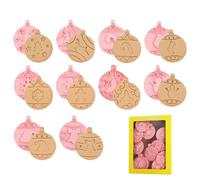 Fyrdyn Set d'Emporte-Pièces de Noël,Embossage à Main Pressée,Formes et Empreintes pour Biscuits | Pour Noël Halloween Pâques Thanksgiving Cuisson Débutants Pâtissiers Cuisines