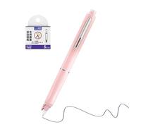 Fyrdyn Stylo plume rechargeable | Stylo plume rétractable pour une écriture fluide, cartouches d'encre rechargeables à pointe fine de 0,38 mm pour calligraphie, croquis, dessin, gribouillage, journal