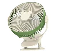 Fyrdyn Ventilateur Pince Compact,Ventilateur Portable de Refroidissement avec Clip | Rafraîchisseur d'Air Silencieux avec Veilleuse Rechargeable 5 Vitesses pour Bureau Camping Bureau Poussette Dortoir