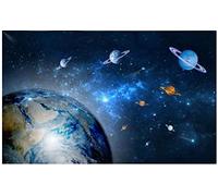 FYRHLH 3D Papier Peint Blauer Planet Grand sticker mural Salon Chambre Bureau Couloir Décoration Peinture Murale Moderne Décor Mural 200cm×140cm(LxH)