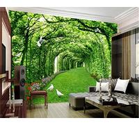 FYRHLH 3D Papier Peint Grüner Korridor Grand sticker mural Salon Chambre Bureau Couloir Décoration Peinture Murale Moderne Décor Mural 200cm×140cm(LxH)