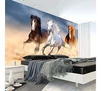 FYRHLH 3D Papier Peint Tier Pferd Grand sticker mural Salon Chambre Bureau Couloir Décoration Peinture Murale Moderne Décor Mural 200cm×140cm(LxH)