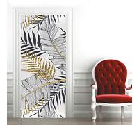 FYRHLH 3d Stickers Porte Feuille de plantain 3d Sticker Porte En Bois Auto-AdhéSif Mural De La Maison Stickers Muraux Chambre Salon Affiche Amovible Art Autocollants L83 x H204cm