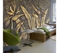 FYRHLH Grand sticker mural Abstrakte Blätter Papier mural 3D papier peint autocollant Papier peint photo Décoration murale Moderne Décor Mural 300cm×210cm(LxH)