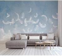 FYRHLH Grand sticker mural Bunte Federn Papier mural 3D papier peint autocollant Papier peint photo Décoration murale Moderne Décor Mural 250cm×175cm(LxH)