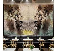 FYRHLH Grand sticker mural Tier Löwe Papier mural 3D papier peint autocollant Papier peint photo Décoration murale Moderne Décor Mural 300cm×210cm(LxH)