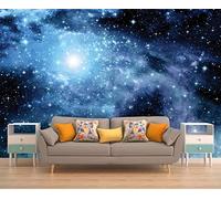 FYRHLH Papier peint mural Blauer Sternenhimmel Papier peint photo pour chambre d'enfant Décoration murale Poster géant en papier Chambre Moderne Décor 350cm×256cm(LxH)