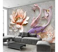 FYRHLH Papier peint mural Blumen Goldfisch Papier peint photo pour chambre d'enfant Décoration murale Poster géant en papier Chambre Moderne Décor 400cm×280cm(LxH)