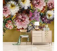 FYRHLH Papier peint mural Bunte Blumen Papier peint photo pour chambre d'enfant Décoration murale Poster géant en papier Chambre Moderne Décor 350cm×250cm(LxH)