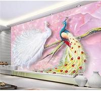 FYRHLH Papier peint mural Tierischer Pfau Papier peint photo pour chambre d'enfant Décoration murale Poster géant en papier Chambre Moderne Décor 300cm×210cm(LxH)