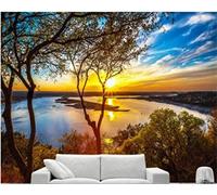 FYRHLH Papier peint mural Wald und Meer Papier peint photo pour chambre d'enfant Décoration murale Poster géant en papier Chambre Moderne Décor 350cm×256cm(LxH)