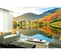 FYRHLH Papier Peint Panoramique 3D Bergseen 3D Papier Peint Murales 3D pour Salon Chambre Restaurant Enfant Murale Moderne Décoration Mural 400cm×280cm(LxH)
