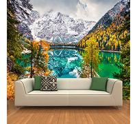 FYRHLH Papier Peint Panoramique 3D Bergseen 3D Papier Peint Murales 3D pour Salon Chambre Restaurant Enfant Murale Moderne Décoration Mural 350cm×256cm(LxH)