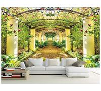 FYRHLH Papier Peint Panoramique 3D Blumenkorridor 3D Papier Peint Murales 3D pour Salon Chambre Restaurant Enfant Murale Moderne Décoration Mural 350cm×250cm(LxH)