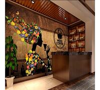 FYRHLH Papier Peint Panoramique 3D Blumenmädchen 3D Papier Peint Murales 3D pour Salon Chambre Restaurant Enfant Murale Moderne Décoration Mural 300cm×210cm(LxH)