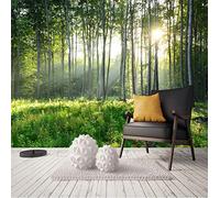 FYRHLH Papier Peint Panoramique 3D Grüner Wald 3D Papier Peint Murales 3D pour Salon Chambre Restaurant Enfant Murale Moderne Décoration Mural 250cm×175cm(LxH)