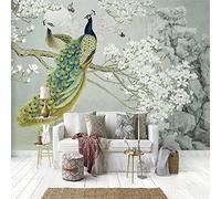 FYRHLH Papier Peint Panoramique 3D Pfauenbaum 3D Papier Peint Murales 3D pour Salon Chambre Restaurant Enfant Murale Moderne Décoration Mural 350cm×250cm(LxH)